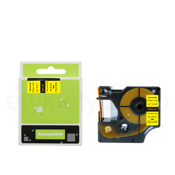 Rurka termokurczliwa do Dymo RS3.5Y 6mm 2.5m ø1.2mm - 2.3mm żółta rurka czarny nadruk