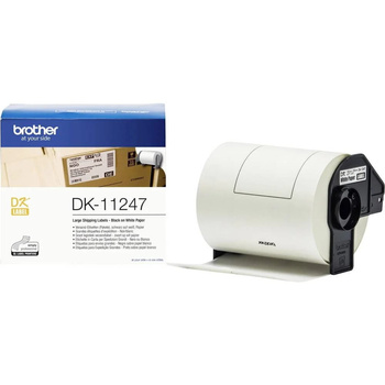 Etykiety Brother DK-11247 czarny nadruk na białym tle, 103mm x 164mm 180szt etykiet na rolce oryginalna