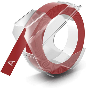 Taśma do Dymo Omega wytłaczarka S0898150 9mm 3m czerwona taśma