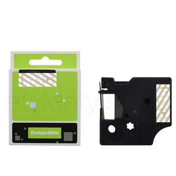 Taśma do Dymo D1 53725 24mm 7m przeźroczysta taśma złoty napis