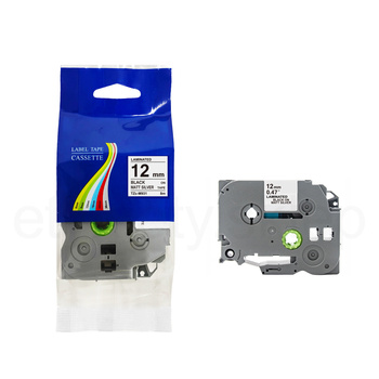 Taśma do Brother TZe-M931 12mm 8m MATOWA srebrna taśma czarny napis