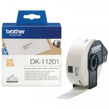 Etykiety Brother DK-11201 czarny nadruk na białym tle, 29mm x 90mm 400szt etykiet na rolce oryginalna