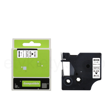 Taśma do Dymo D1 53713 24mm 7m biała taśma czarny napis S0720930