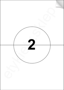 Etykiety naklejki samoprzylepne białe A4 100 arkuszy 2x 210x148mm