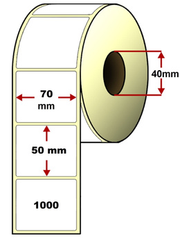 Etykiety TT termotransferowe 70x50mm 1000szt