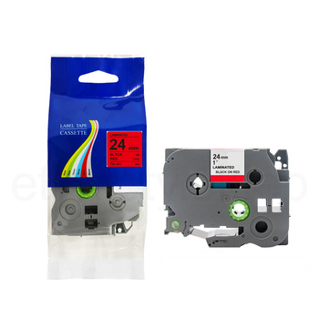 Taśma do Brother TZe-451 24mm 8m czerwona taśma czarny napis