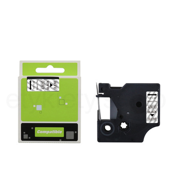 Taśma do Dymo D1 43610 6mm 7m przeźroczysta taśma czarny napis S0720770