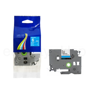 Taśma do Brother TZe-515 6mm 8m niebieska taśma biały napis