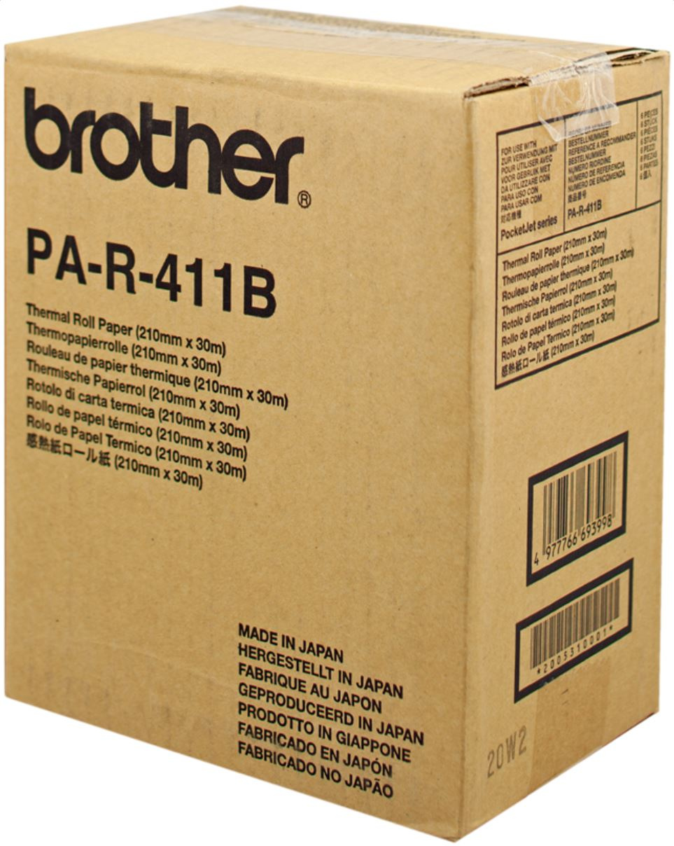 Papier termiczny Brother PAR411 411B 6 rolek PocketJet PJ 622 623 662 663