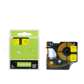 Rurka termokurczliwa do Dymo RS11Y 19mm 2.5m ø4.6mm - 8.70mm żółta rurka czarny nadruk