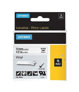 Dymo Rhino 18444 S0718600 12mm 5,5m biała WINYL