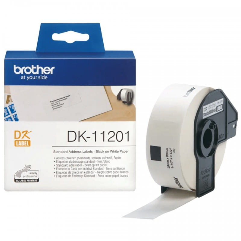 Etykiety Brother DK-11201 czarny nadruk na białym tle, 29mm x 90mm 400szt etykiet na rolce oryginalna