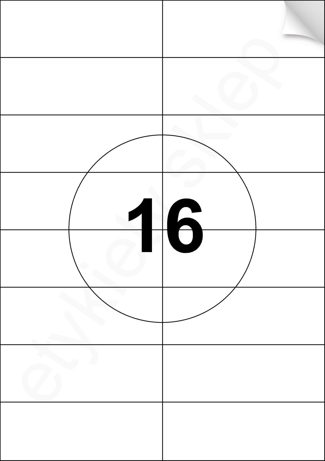 Etykiety naklejki samoprzylepne białe A4 100 arkuszy 16x 105x37mm
