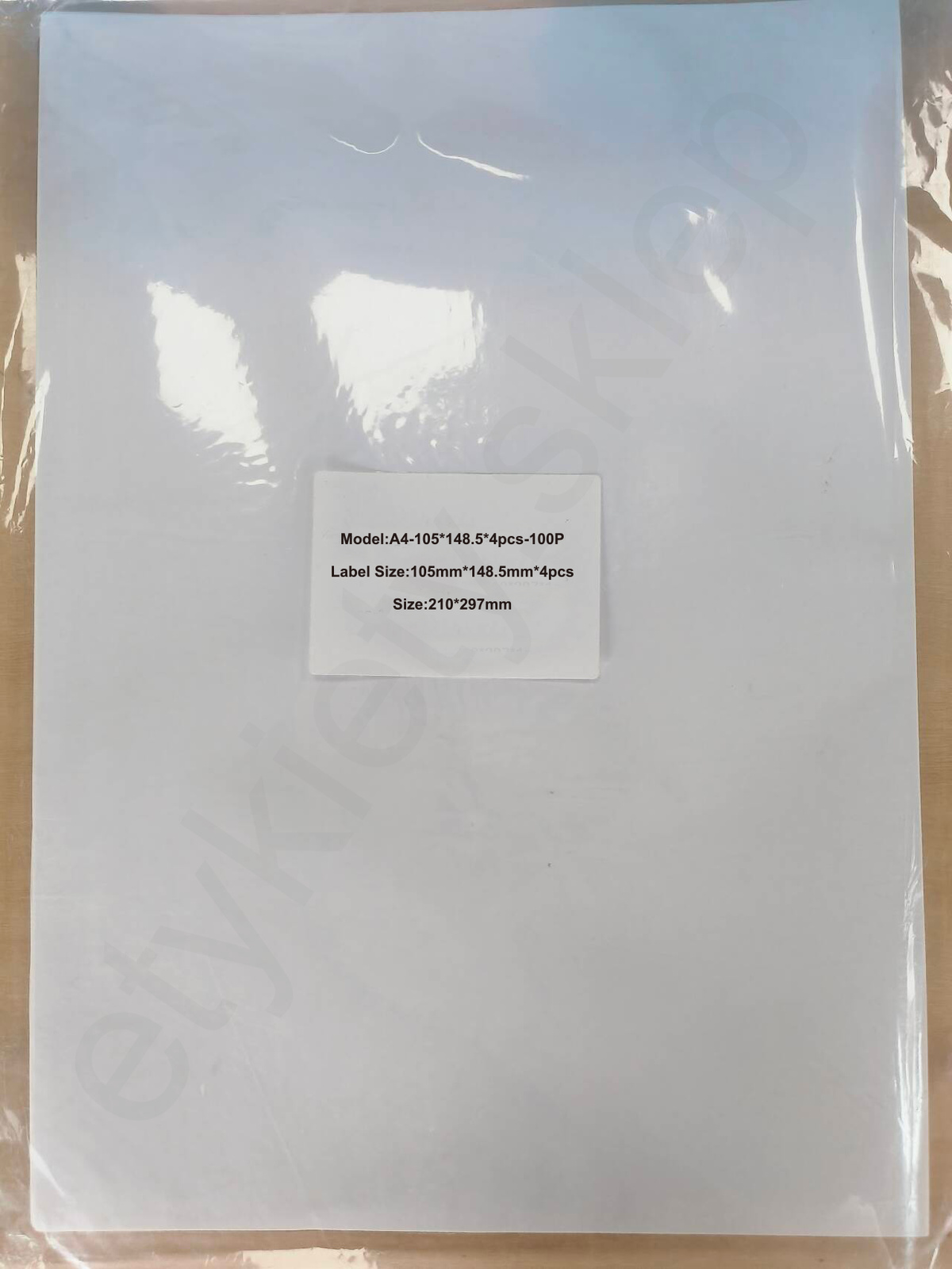 Etykiety naklejki samoprzylepne białe A4 100 arkuszy 4x 105x148mm