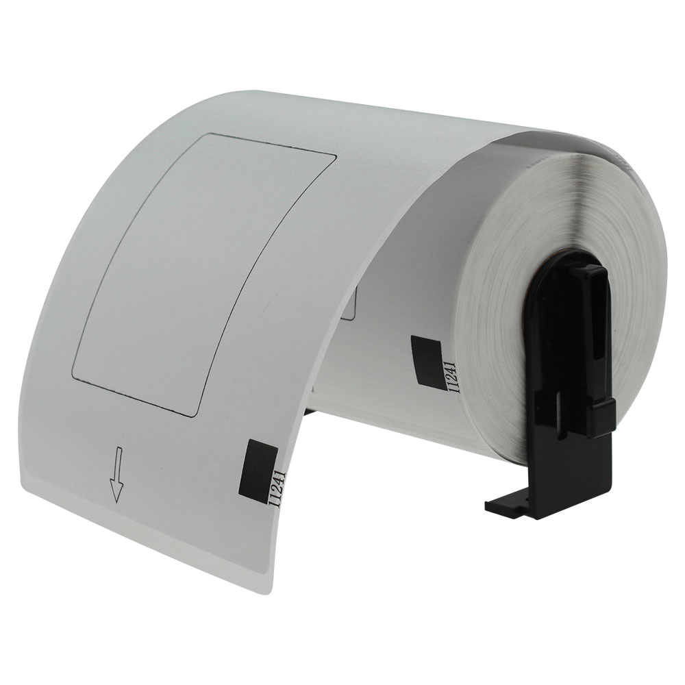 Etykiety do Brother DK-11241 czarny nadruk na białym tle, 102mm x 152mm 200szt etykiet na rolce