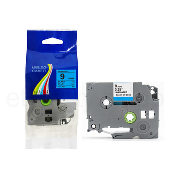 Taśma do Brother TZe-521 9mm 8m niebieska taśma czarny napis