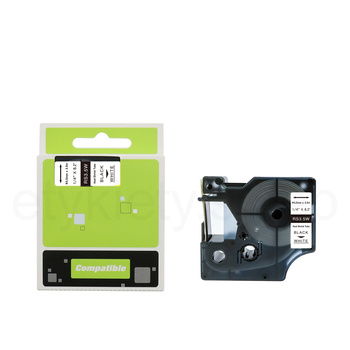 Rurka termokurczliwa do Dymo RS3.5W 6mm 2.5m ø1.2mm - 2.3mm biała rurka czarny nadruk