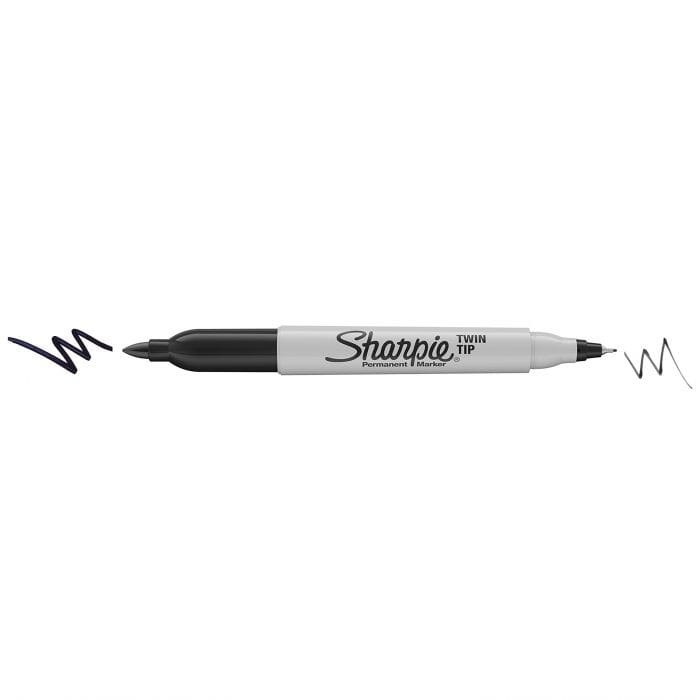 Marker Sharpie Ultra Fine czarny 12 sztuk dwustronny permanentny