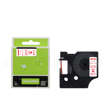 Taśma do Dymo D1 53715 24mm 7m biała taśma czerwony napis S0720950
