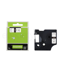 Taśma do Dymo Rhino 18489 19mm 3.5m biała taśma czarny napis NYLONOWA