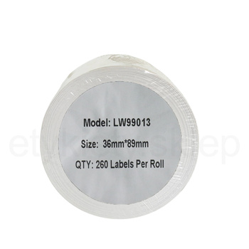 Etykiety do DYMO LW 99013 S0722410 36mm x 89mm 260szt etykiet na rolce FOLIA