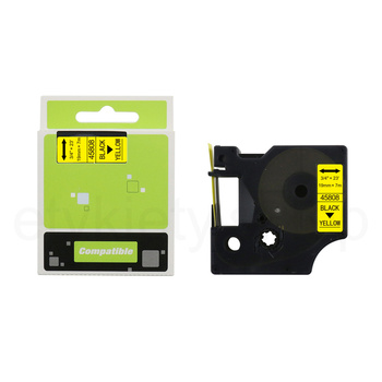 Taśma do Dymo D1 45808 19mm 7m żółta taśma czarny napis S0720880