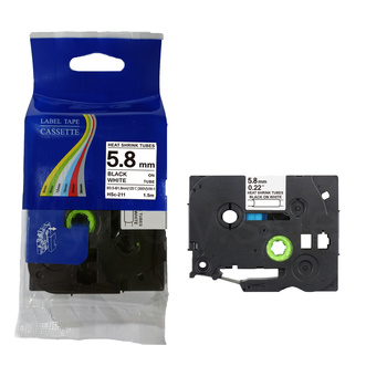 Rurka termokurczliwa do Brother HSe-211 5.8mm 1.5m ø1.7mm-3.2mm biała rurka czarny nadruk