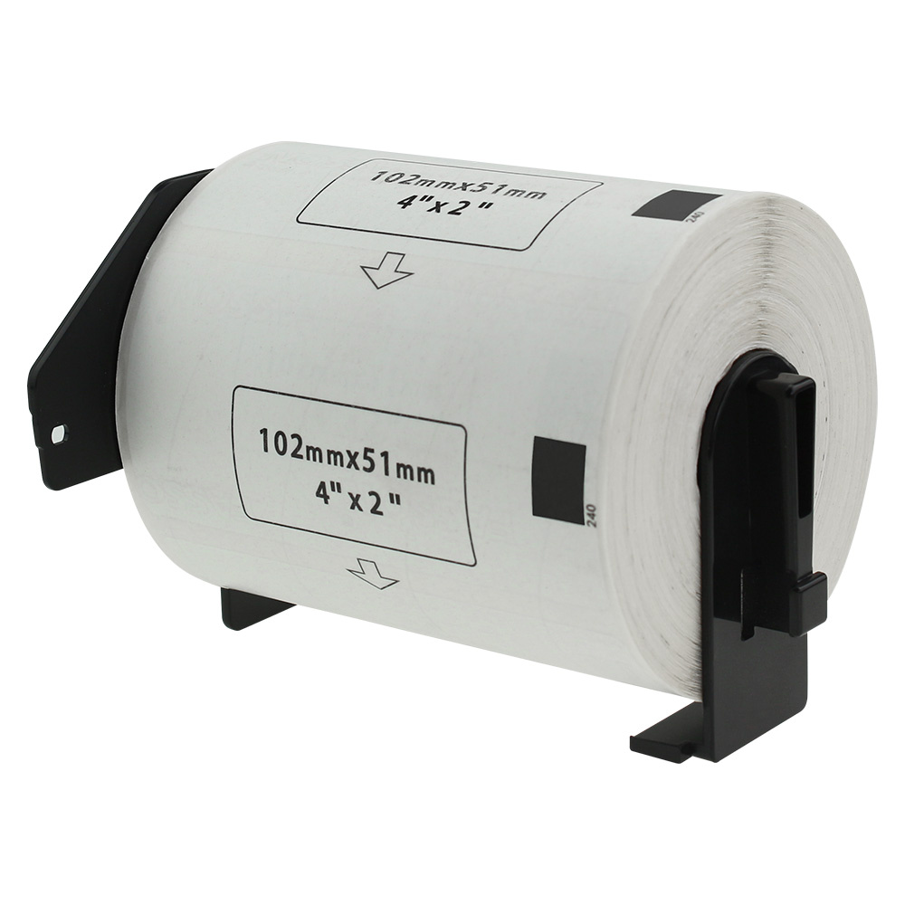 Etykiety do Brother DK-11240 czarny nadruk na białym tle, 102mm x 51mm 600szt etykiet na rolce