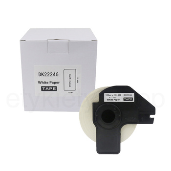 Taśma do Brother DK-22246 czarny nadruk na białym tle, 103mm x 30,48 metrów na rolce