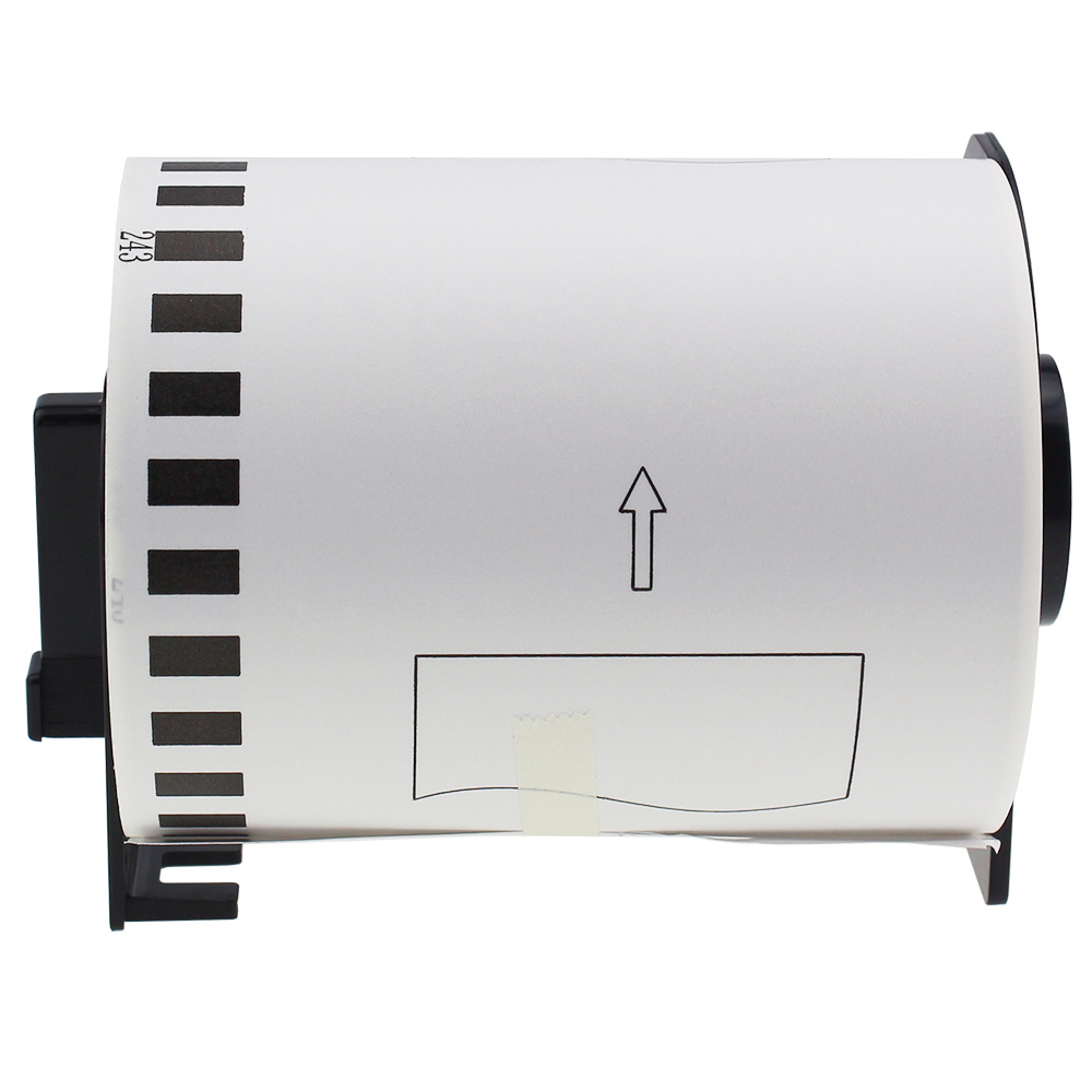 Taśma do Brother DK-22243 czarny nadruk na białym tle, 102mm x 30,48 metrów na rolce
