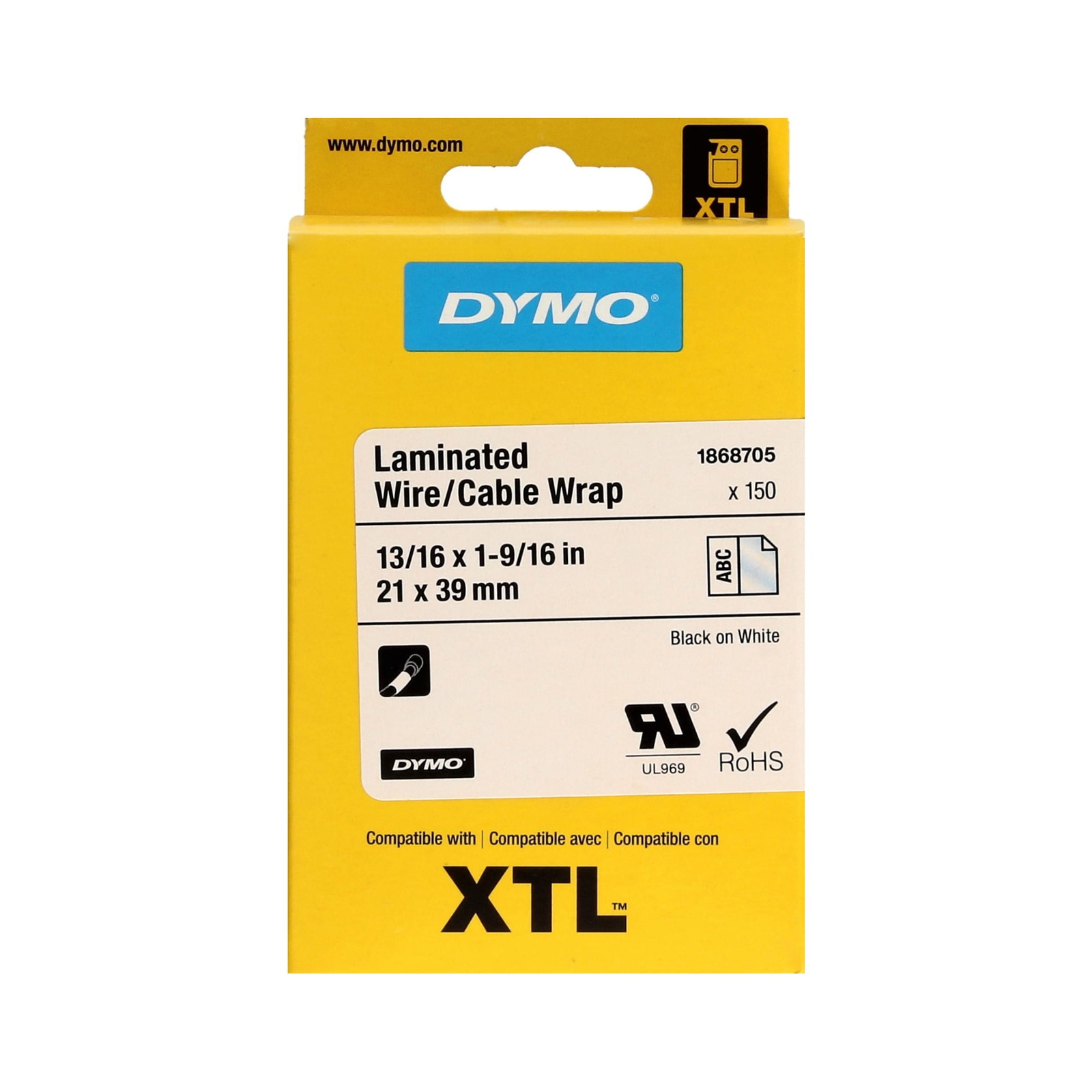 DYMO XTL Opaski laminowane do kabli 21x39mm 150szt