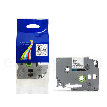 Taśma do Brother TZe-M21 9mm 8m MATOWA przeźroczysta taśma czarny napis