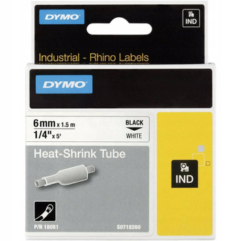 Rurka Dymo Rhino 18051 6mm 1,5m biała
