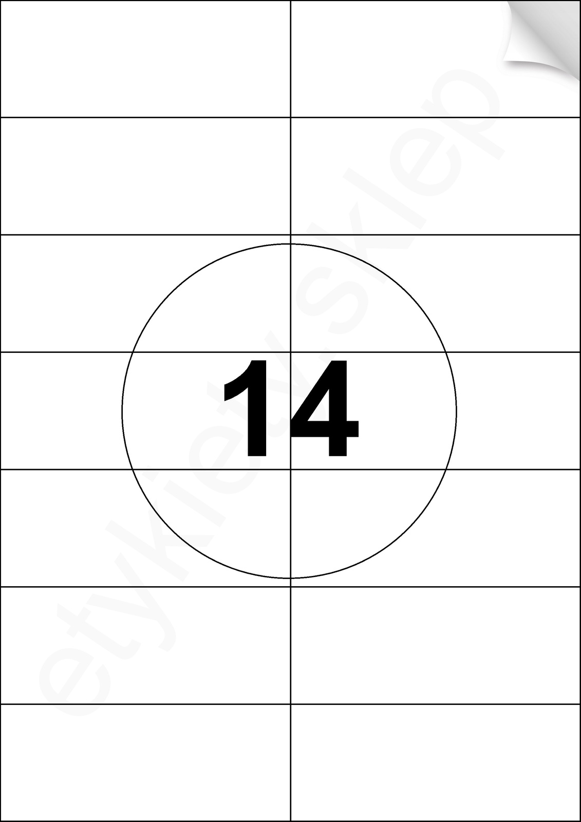 Etykiety naklejki samoprzylepne białe A4 100 arkuszy 14x 105x42,4mm