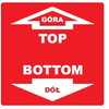 Etykiety naklejki GÓRA DÓŁ 100X100mm 500szt