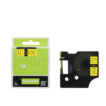 Taśma do Dymo Rhino 18491 19mm 3.5m żółta taśma czarny napis NYLONOWA