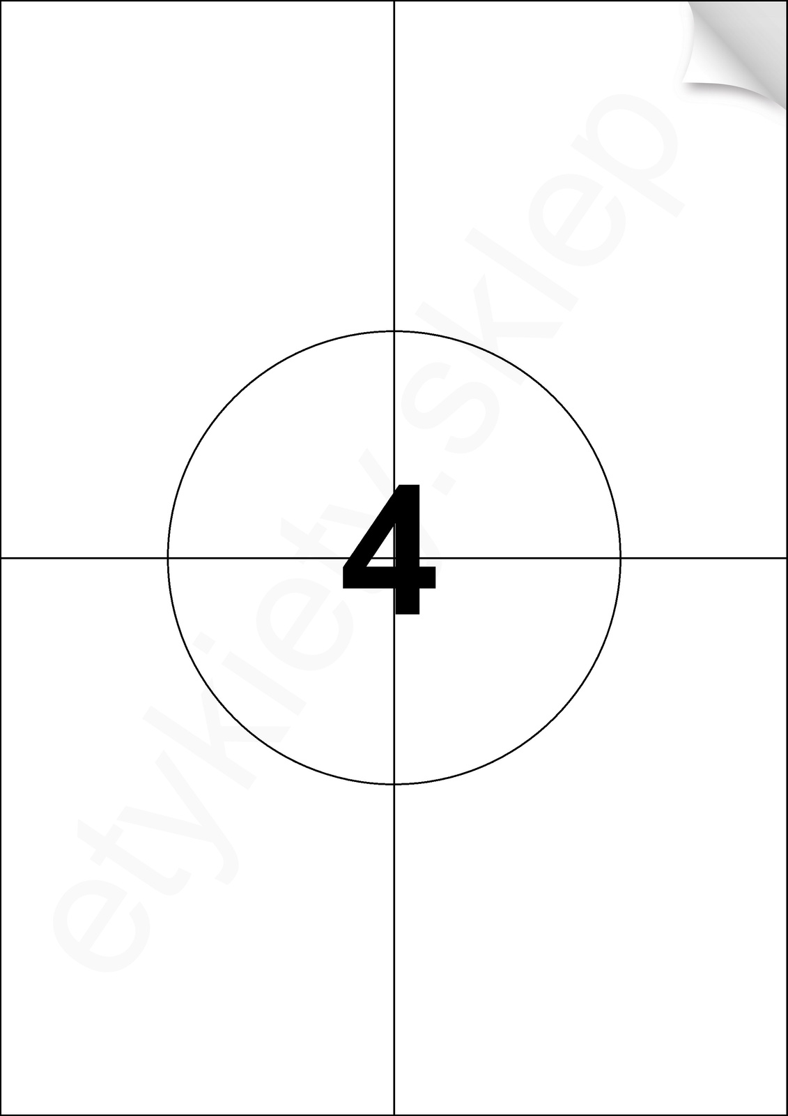Etykiety naklejki samoprzylepne białe A4 100 arkuszy 4x 105x148mm