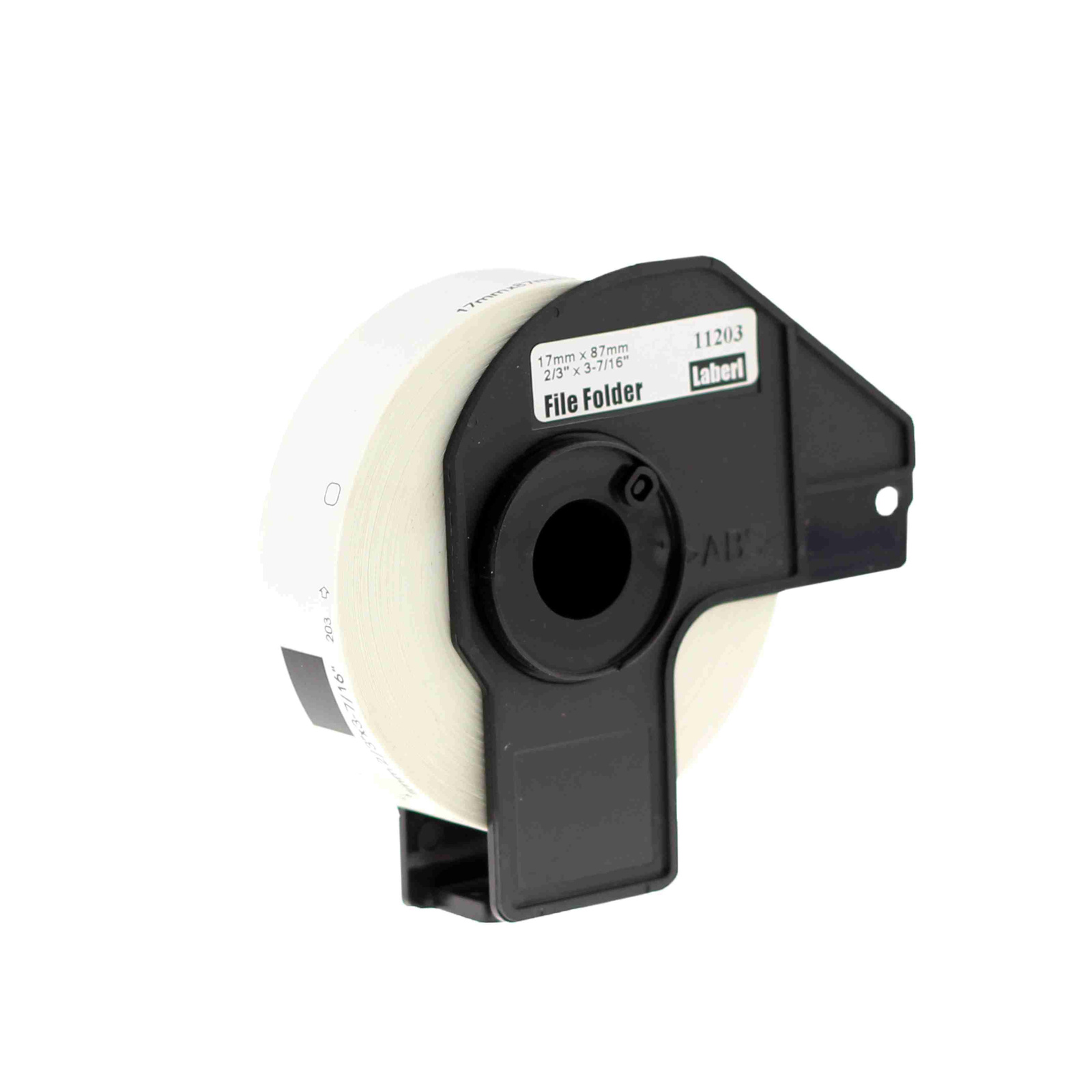 Etykiety do Brother DK-11203 czarny nadruk na białym tle, 87mm x 17mm 300szt etykiet na rolce