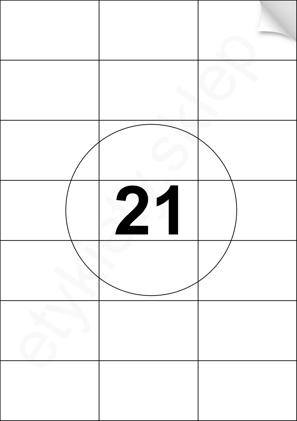 Etykiety naklejki samoprzylepne białe A4 100 arkuszy 21x 70x42,3mm