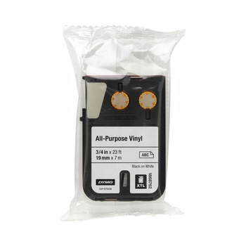 DYMO XTL 1868752 Taśma winylowa czarn napis biała taśma 19mm 7m
