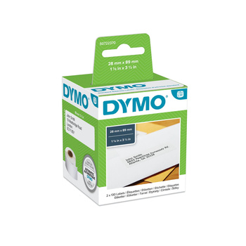 Etykiety DYMO LW 99010 S0722370 28mm x 89mm 130szt etykiet na rolce oryginalna