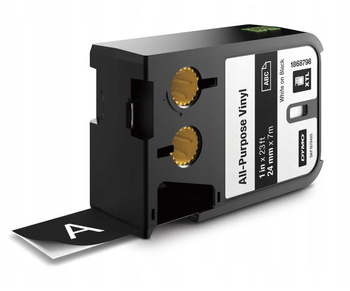 Taśma winylowa Dymo XTL 1868798 24mm 7m czarna taśma biały napis