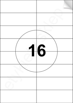 Etykiety naklejki samoprzylepne białe A4 100 arkuszy 16x 105x37mm