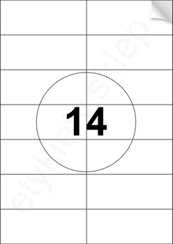 Etykiety naklejki samoprzylepne białe A4 100 arkuszy 14x 105x42,4mm