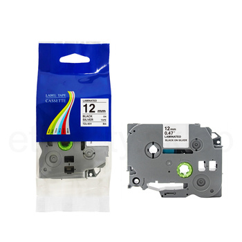 Taśma do Brother TZe-931 12mm 8m srebrna taśma czarny napis