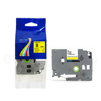 Taśma do Brother TZe-621 9mm 8m żółta taśma czarny napis