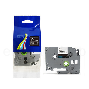 Taśma do Brother TZe-325 9mm 8m czarna taśma biały napis