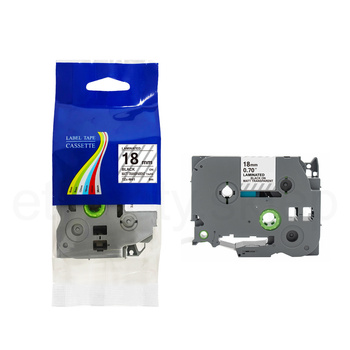 Taśma do Brother TZe-M41 18mm 8m MATOWA przeźroczysta taśma czarny napis