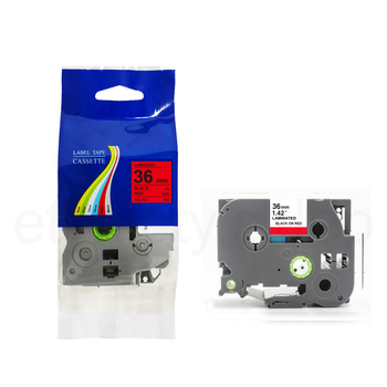 Taśma do Brother TZe-461 36mm 8m czerwona taśma czarny napis