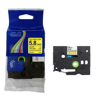 Rurka termokurczliwa do Brother Hse-611 5.8mm 1.5m ø1.7mm-3.2mm żółta rurka czarny nadruk